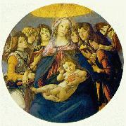 BOTTICELLI, Sandro Madonna of the Pomegranate (Madonna and Child and six Angels) fdgd USA oil painting artist